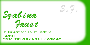 szabina faust business card